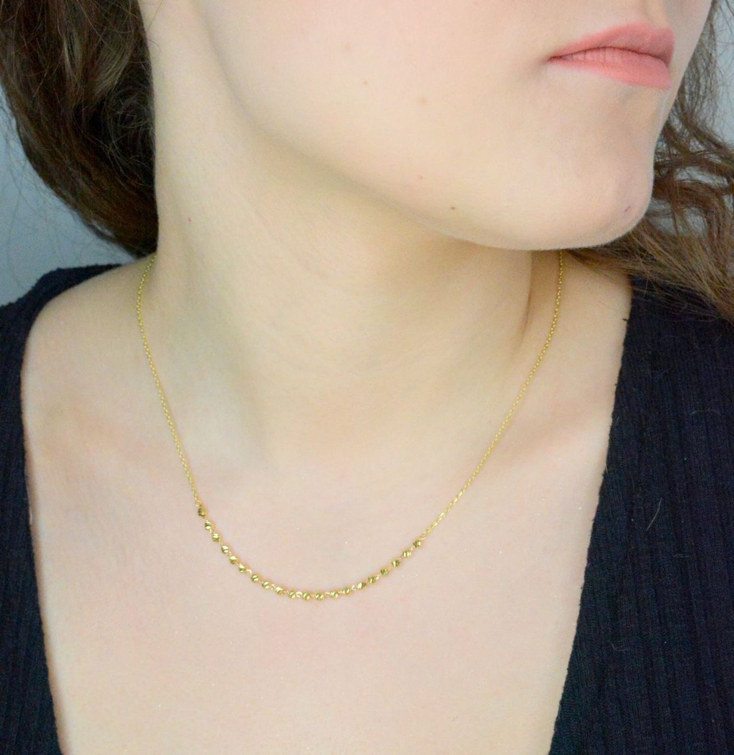 Złoty naszyjnik damski 375 celebrytka z kuleczkami NA 3431 375 (3).jpg